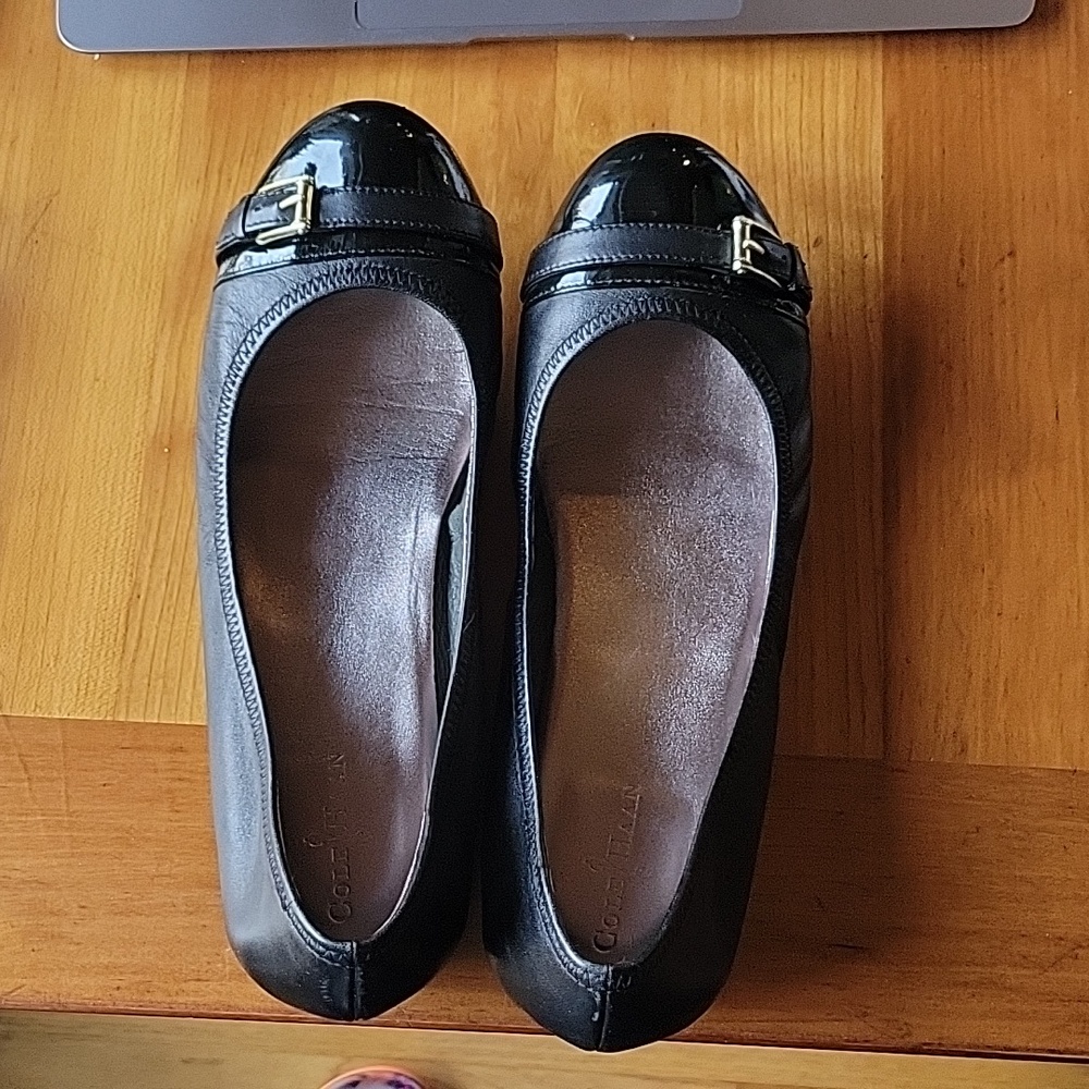Cole Haan Reesa NikeAir black leather ballet flats 8